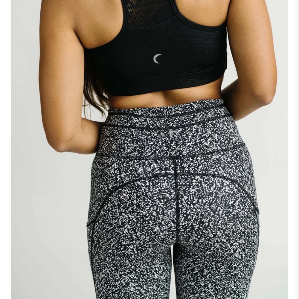 Zyia Black Speckle Pocket Drawstring Luxe 7/8 24” (6-8) Brand new with tag! - Picture 5 of 8